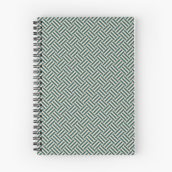 Item preview, Beige and Teal basket weave designed and sold by pattern-archive.