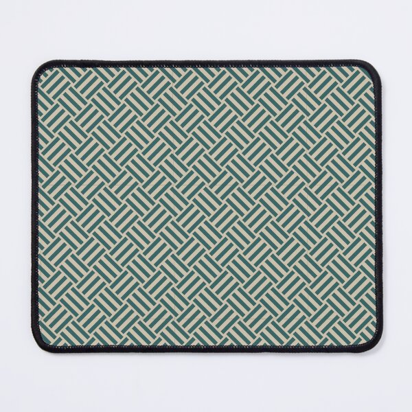 Item preview, Beige and Teal basket weave designed and sold by pattern-archive.