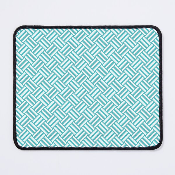 Item preview, Aqua and White basket weave designed and sold by pattern-archive.