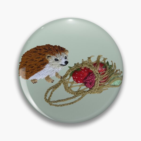 Item preview, Curious Hedgehog Embroidery hand embroidery designed and sold by Alsa-handembroidery.