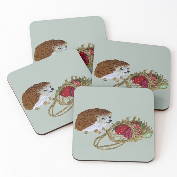 Item preview, Curious Hedgehog Embroidery hand embroidery designed and sold by Alsa-handembroidery.