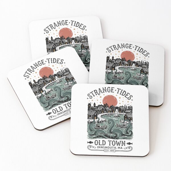 Item preview, Innsmouth Strange Tides Old Town Vintage Tentacles Moon designed and sold by Fenay Designs.