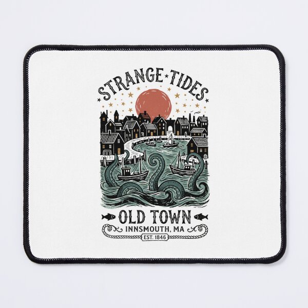 Item preview, Innsmouth Strange Tides Old Town Vintage Tentacles Moon designed and sold by Fenay Designs.