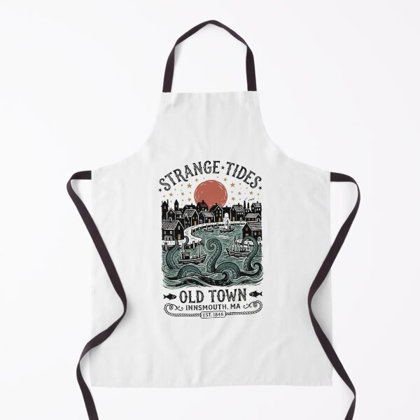 Item preview, Innsmouth Strange Tides Old Town Vintage Tentacles Moon designed and sold by Fenay Designs.