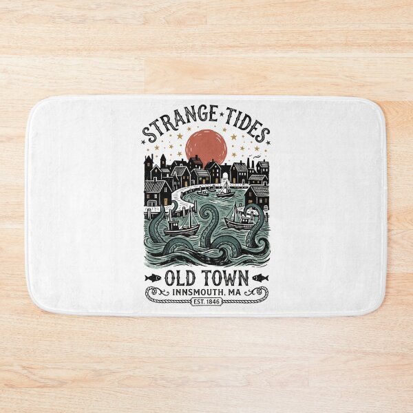 Item preview, Innsmouth Strange Tides Old Town Vintage Tentacles Moon designed and sold by Fenay Designs.