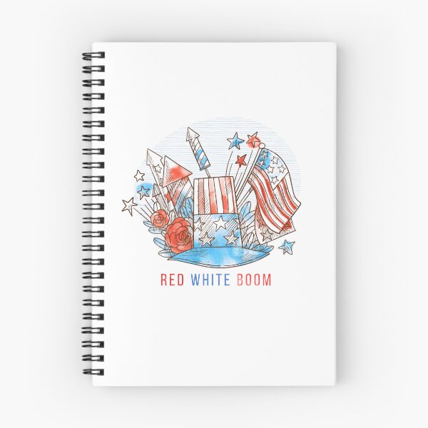 Item preview, Red White Boom Fourth of July Shirt | Patriotic Fireworks Graphic Tee | USA Independence Day Celebration Shirt designed and sold by Lynn Creates.