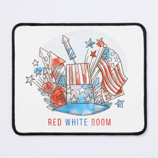 Item preview, Red White Boom Fourth of July Shirt | Patriotic Fireworks Graphic Tee | USA Independence Day Celebration Shirt designed and sold by Lynn Creates.
