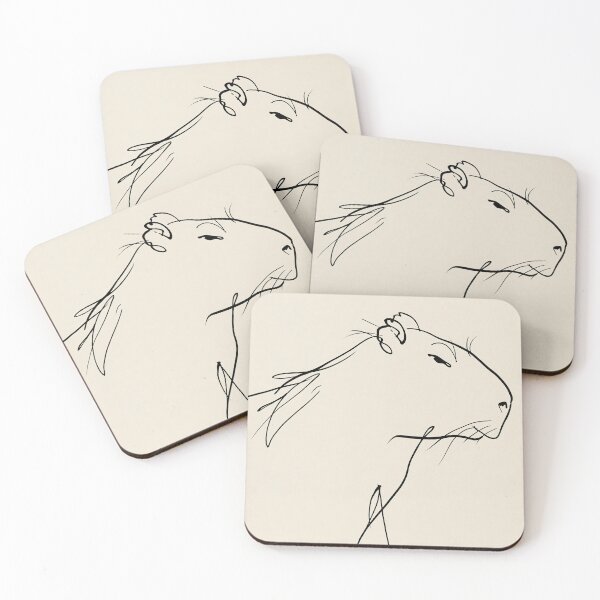 Item preview, Minimalist Capybara Sketch designed and sold by lautir.