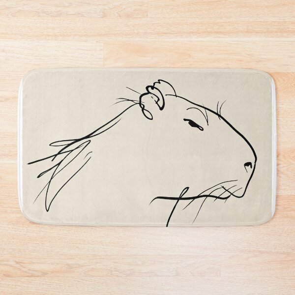Item preview, Minimalist Capybara Sketch designed and sold by lautir.