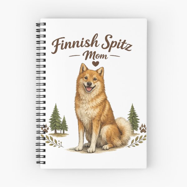 Item preview, Finnish Spitz Mom Cute Finnish Spitz Dog Lover Vintage Watercolor Design designed and sold by FurAndFlaireg.