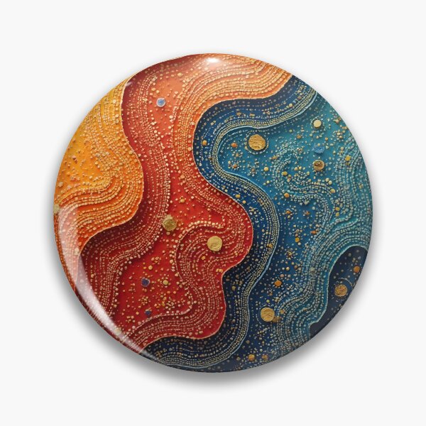 Item preview, Aboriginal Inspired Dot Art - The Serenity Of Lava And Ocean Layers designed and sold by GrinGalore.