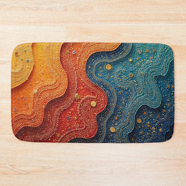 Item preview, Aboriginal Inspired Dot Art - The Serenity Of Lava And Ocean Layers designed and sold by GrinGalore.