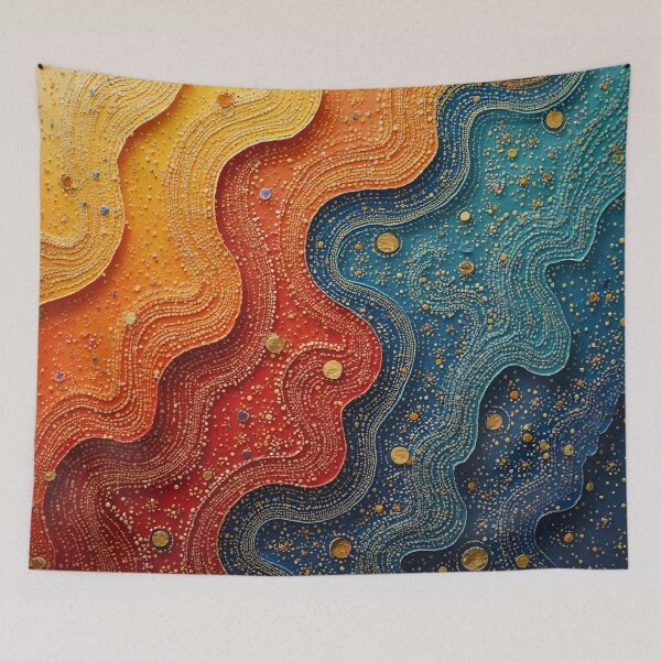 Item preview, Aboriginal Inspired Dot Art - The Serenity Of Lava And Ocean Layers designed and sold by GrinGalore.