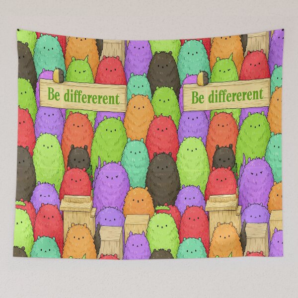 Item preview, Bright Fuzzy Blob Be Different Art designed and sold by Piotrek0001.