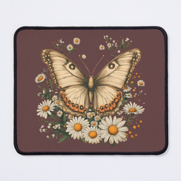 Item preview, Vintage Butterfly & Wildflowers | Botanical Cottagecore Floral Design designed and sold by innerfaith.