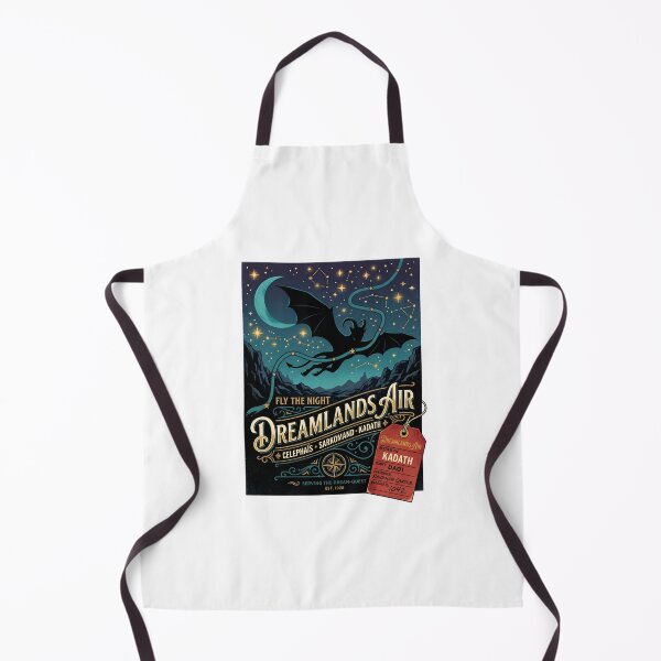 Item preview, Dreamlands Air Fly The Night Kadath Vintage Travel Poster designed and sold by Fenay Designs.