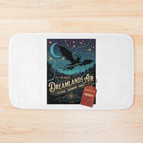 Item preview, Dreamlands Air Fly The Night Kadath Vintage Travel Poster designed and sold by Fenay Designs.