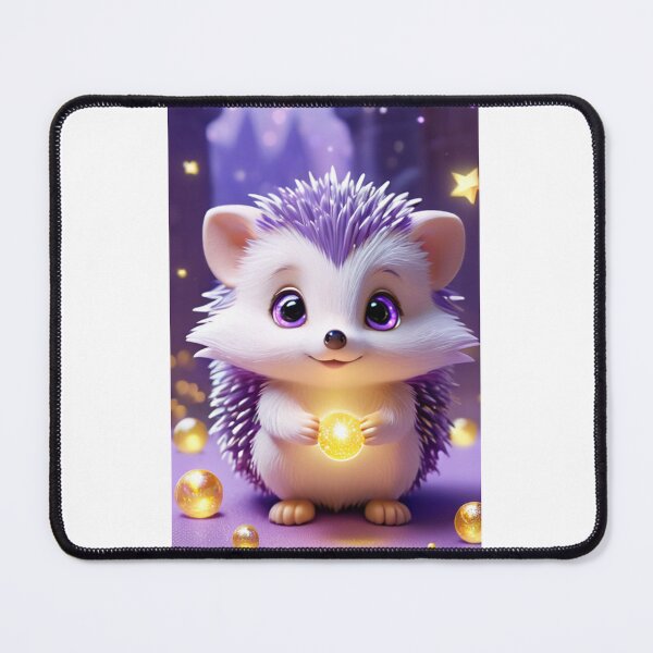 Item preview, Digital Art - Cartoon-Style Hedgehog, Softness and Enchantment designed and sold by DoodyPets.
