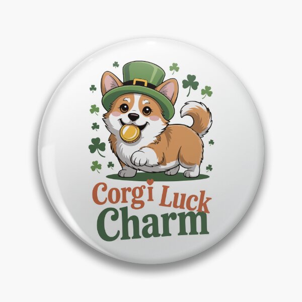 Item preview, Corgi Luck charm - st patricks day designed and sold by BobaTeeStore.