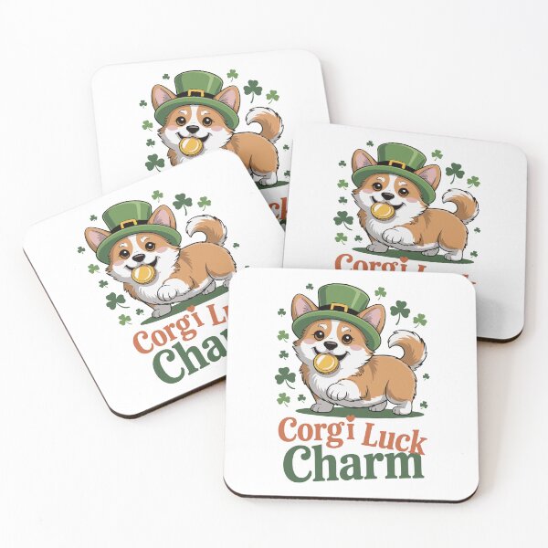 Item preview, Corgi Luck charm - st patricks day designed and sold by BobaTeeStore.