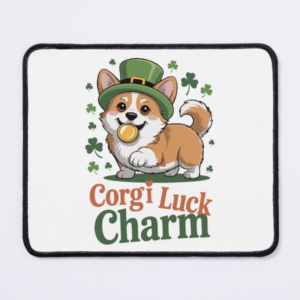 Item preview, Corgi Luck charm - st patricks day designed and sold by BobaTeeStore.