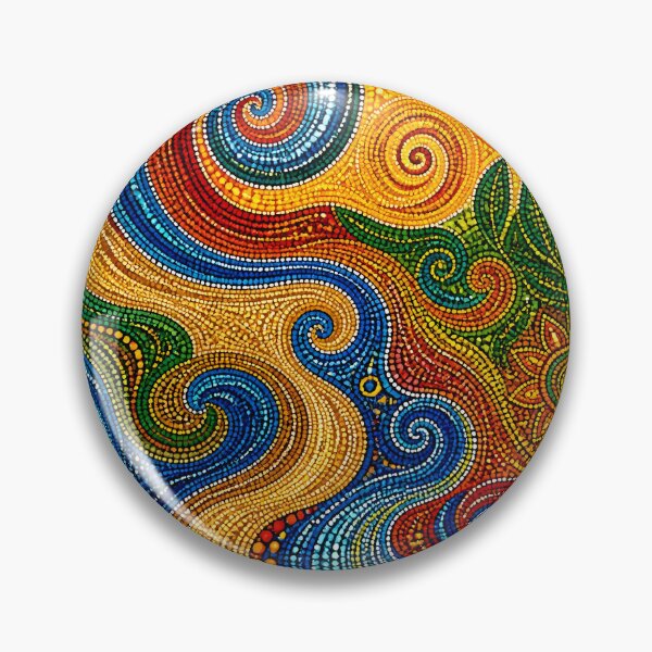 Item preview, Aboriginal Inspired Dot Art - Summer Sunny Floral River Pattern designed and sold by GrinGalore.