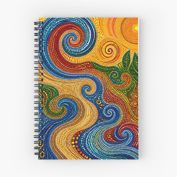 Item preview, Aboriginal Inspired Dot Art - Summer Sunny Floral River Pattern designed and sold by GrinGalore.