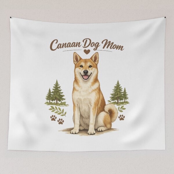 Item preview, Canaan Dog Mom Cute Canaan Dog Lover Vintage Watercolor Design designed and sold by FurAndFlaireg.