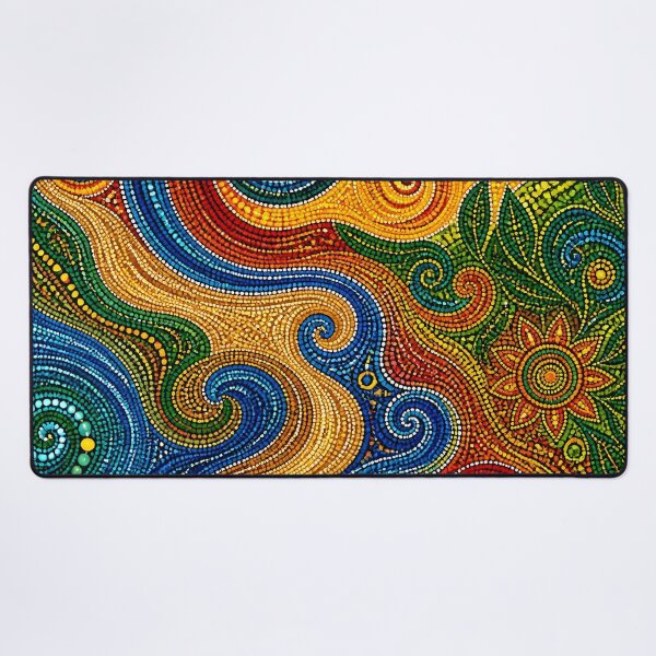 Item preview, Aboriginal Inspired Dot Art - Summer Sunny Floral River Pattern designed and sold by GrinGalore.