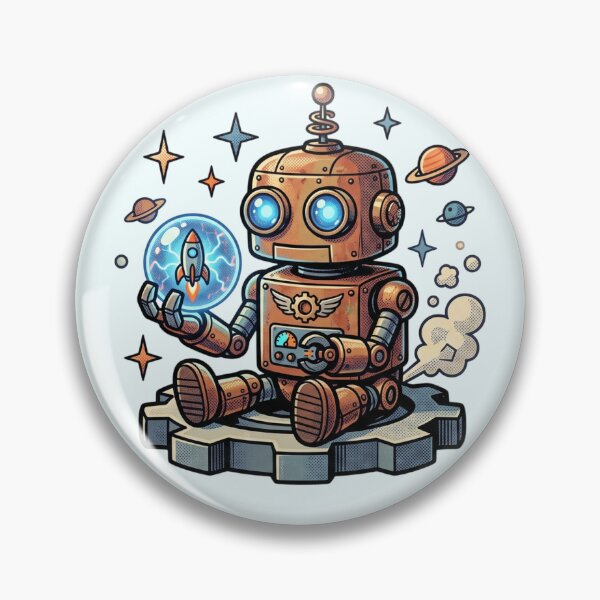 Item preview, Retro Robot – Vintage Sci-Fi Robot Design designed and sold by StoneByTheMoon.