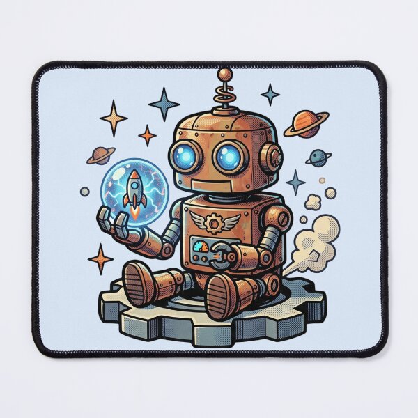 Item preview, Retro Robot – Vintage Sci-Fi Robot Design designed and sold by StoneByTheMoon.