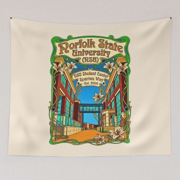Artikelvorschau, Art Nouveau Norfolk State University Student Center Apparel entworfen und verkauft von EvergreenPark - Tee Studio.