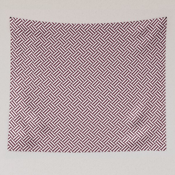 Item preview, Burgundy and White basket weave designed and sold by pattern-archive.