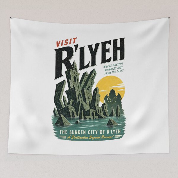Item preview, Visit Rlyeh Sunken City Ancient Wonders Destination Beyond Reason designed and sold by Fenay Designs.