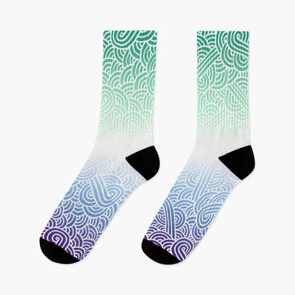 Item preview, Ombré gay man flag and white swirls doodles (5 colors) designed and sold by savousepate.