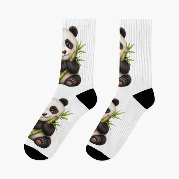 Item preview, Cute Baby Panda Hugging Bamboo Sticker designed and sold by AanviPatel.