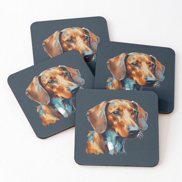 Item preview, Geometric Dachshund - Modern Pet Art designed and sold by Tklezardesigns.