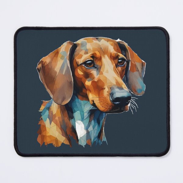 Item preview, Geometric Dachshund - Modern Pet Art designed and sold by Tklezardesigns.