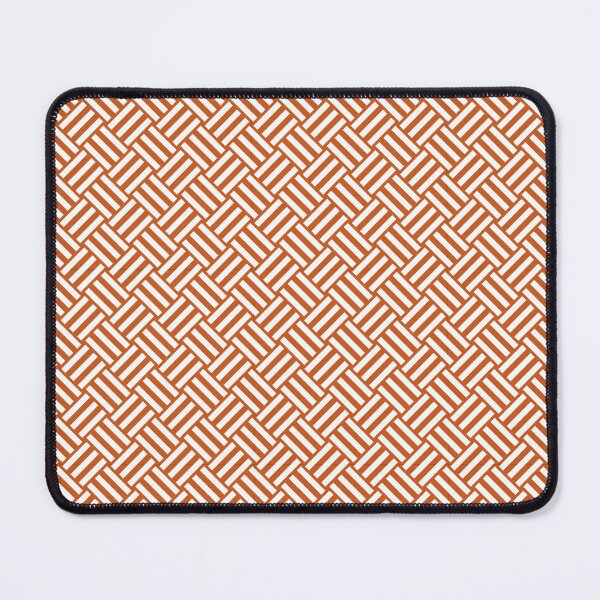Item preview, Burnt Orange and White basket weave designed and sold by pattern-archive.