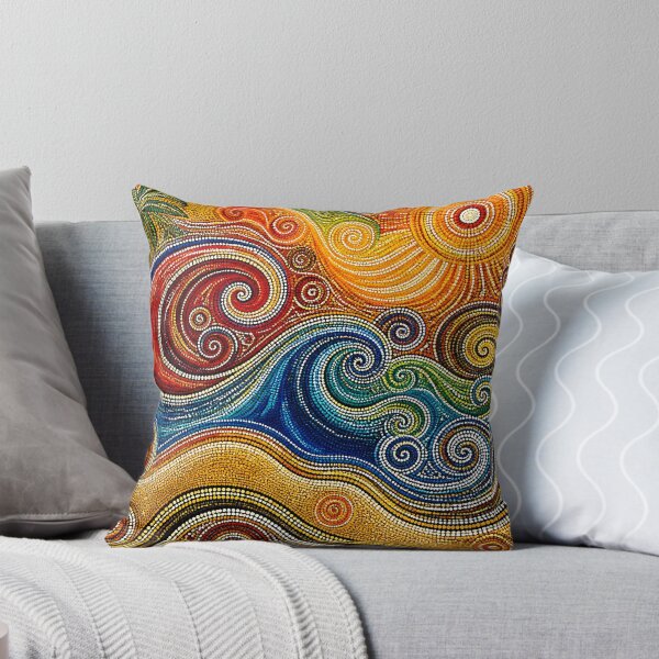 Item preview, Aboriginal Inspired Dot Art -  Solar Sun Waves Pattern designed and sold by GrinGalore.