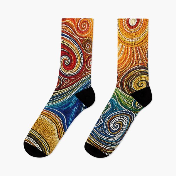 Item preview, Aboriginal Inspired Dot Art -  Solar Sun Waves Pattern designed and sold by GrinGalore.