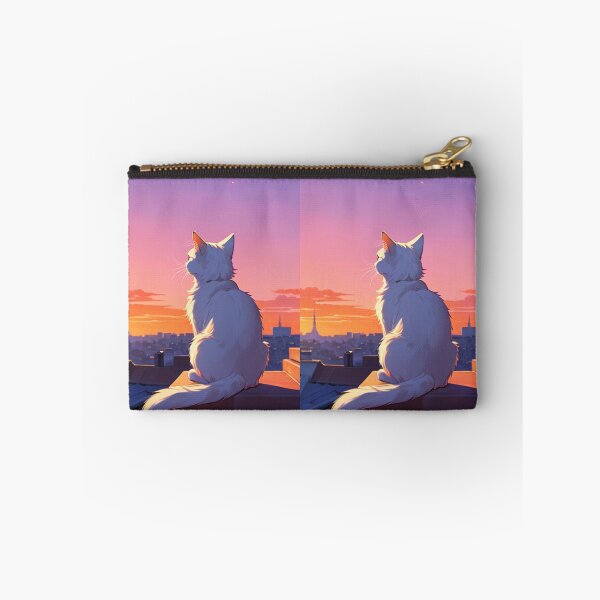 Item preview, Digital Art - Cat on Parisian Roof, Dreamlike Atmosphere designed and sold by DoodyPets.