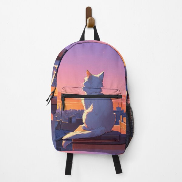 Item preview, Digital Art - Cat on Parisian Roof, Dreamlike Atmosphere designed and sold by DoodyPets.