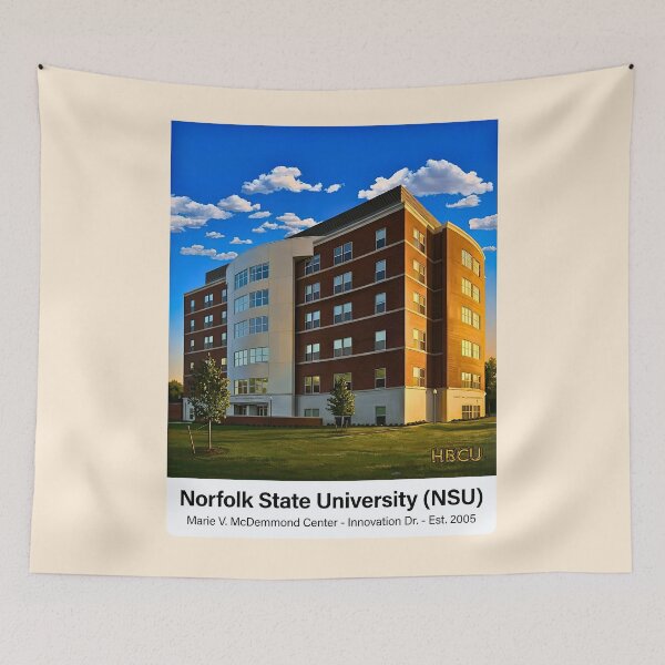 Item preview, Marie V McDemmond Center Norfolk State University Illustration designed and sold by EvergreenPark - Tee Studio.