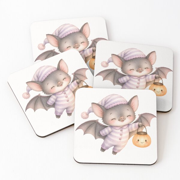 Item preview, Cute Baby Bat in Pajamas | Kawaii Halloween Pumpkin Lantern designed and sold by looplandger.