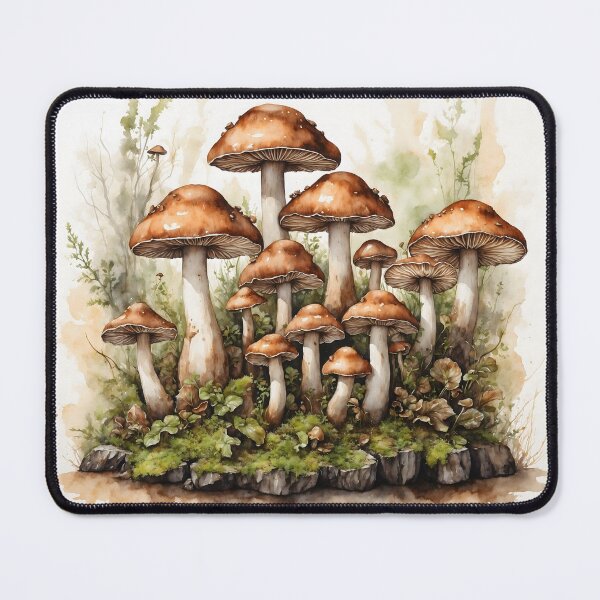 Item preview, Forest Mushrooms Watercolor Art designed and sold by RawNaturePrints.
