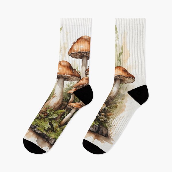 Item preview, Forest Mushrooms Watercolor Art designed and sold by RawNaturePrints.