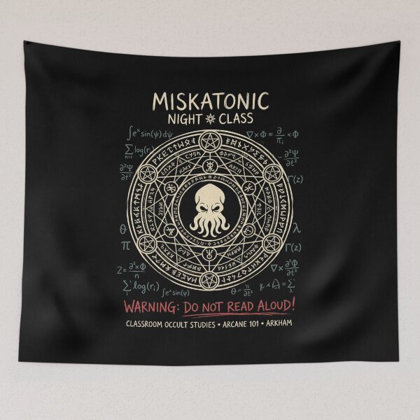 Item preview, Miskatonic Night Class Warning Do Not Read Aloud Occult Studies designed and sold by Fenay Designs.