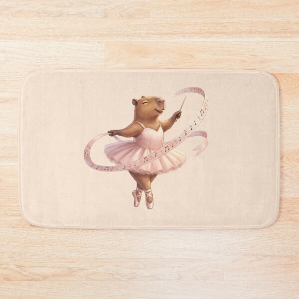 Item preview, Musical Capybara Ballerina in Pink Tutu designed and sold by MythicCotton.