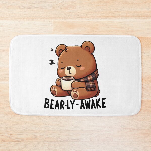Item preview, Bearly Awake Funny Bear And Coffee designed and sold by FurAndFlaireg.